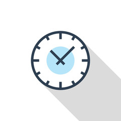 Wall Clock Flat Icon Concept