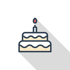 Wedding Pie Flat Icon Concept