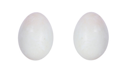 Salted egg isolated on the white background.