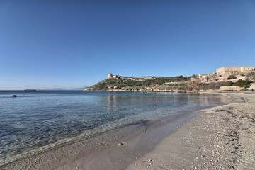 Cagliari, spiaggia di Calamosca. Sardegna