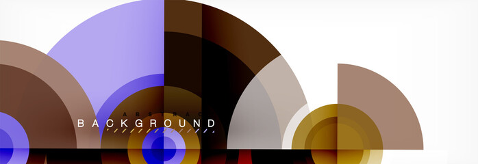 Round circles and triangles abstract background