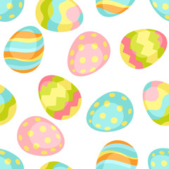 Happy Easter seamless pattern wiht eggs.