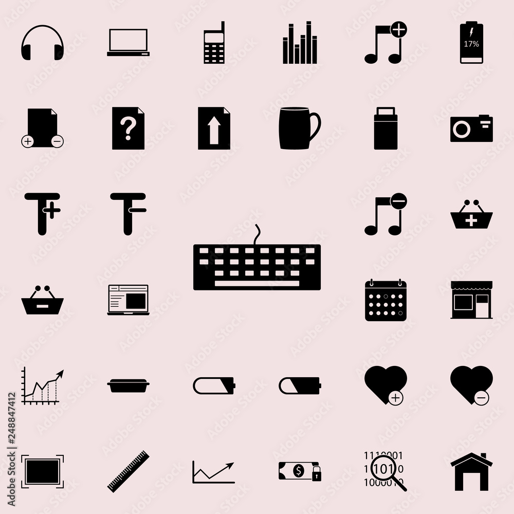 Poster keyboard icon. web icons universal set for web and mobile on white background