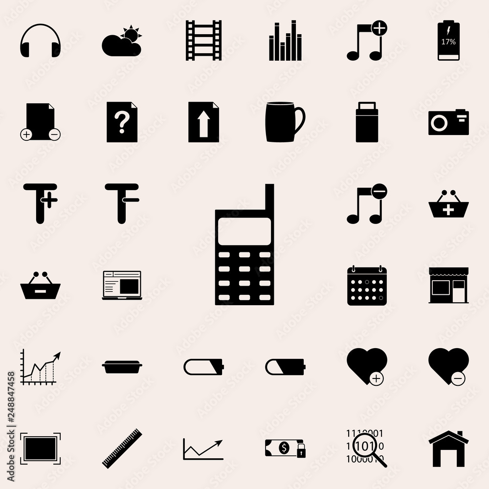 Aufkleber cellular telephone icon. web icons universal set for web and mobile on white background