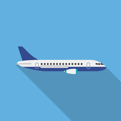 Airplane Flat Icon Concept