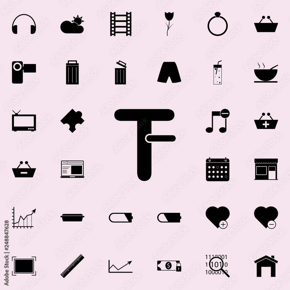 Aufkleber reduce the font icon. web icons universal set for web and mobile on white background