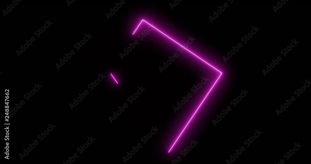 Poster abstract background with neon pink squares creating a seamless loop.