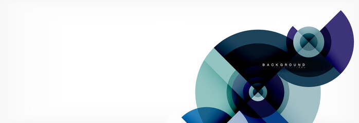 Round circles and triangles abstract background