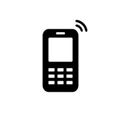 Mobile phone icon on white background