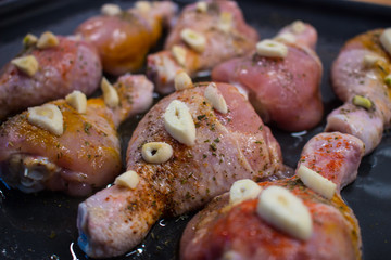 Cooking chicken legs