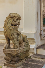 Cute stone of Chinese arts statue in Wat Suthat Temple, Bangkok, Thailand.