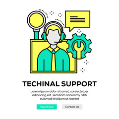 TECHINAL SUPPORT BANNER CONCEPT
