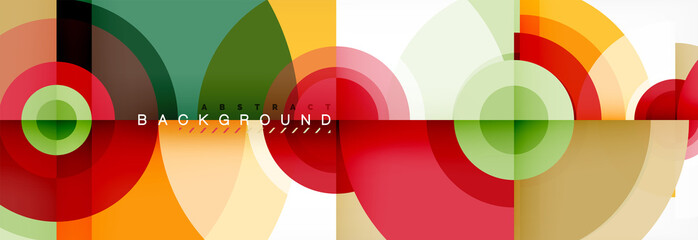 Obraz premium Vector circle composition, geometric minimal design illustration