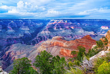 Amazing natural geological formation - Grand Canyon in Arizona, Southern Rim.
