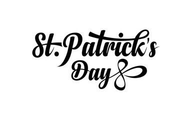 St. Patricks day calligraphic text