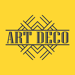 Geometric ornamental retro vintage art deco ornament, logo, badge, border frame for design and decoration. Vintage retro ornamental deco art design for logo, frame, border and badge. Retro art design.