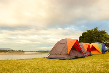 tent on river blank