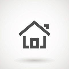 Fototapeta premium House. linear icon. home icon in trendy flat style isolated on background, page symbol for your web site design home icon logo, app, UI.