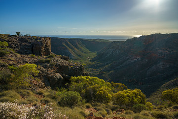 Fototapeta na wymiar hiking at charles knife canyon, western australia 22