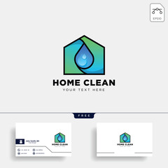 clean house or home creative logo template vector illustration