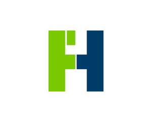 Initial Letter FH Logo Template Design