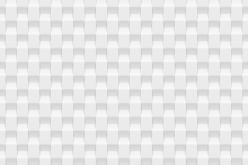 White horizontal seamless tiles texture. Modern volumetric pattern. Vector illustration