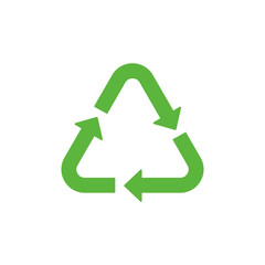 Obraz premium Plastic recycling symbol icon vector