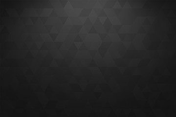 Obraz premium Vector black geometric background with lighting. Abstract texture with triangles.