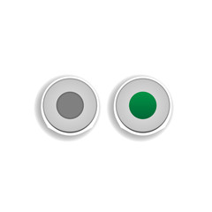 power button colored sticker icon. Elements of music player in color icons. Simple icon for websites, web design, mobile app, info graphics