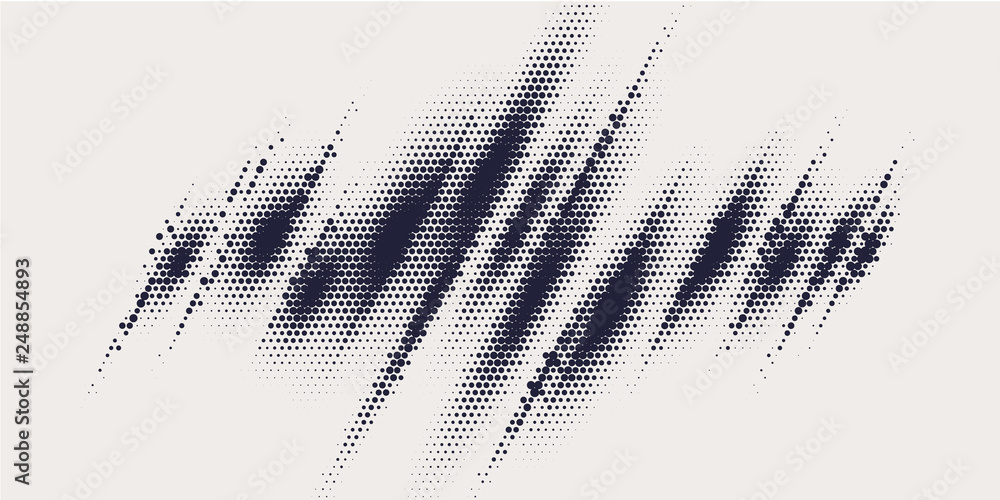Poster monochrome printing raster, abstract vector halftone background.