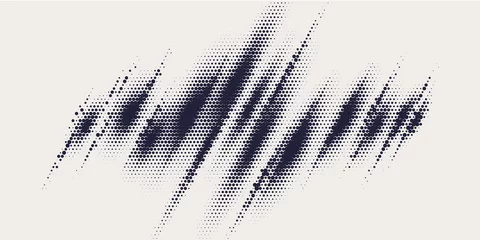 Fotobehang Monochrome printing raster, abstract vector halftone background. © aleksei_derin