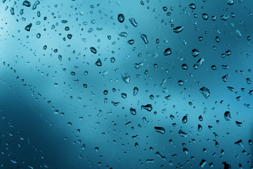 Drops on the glass background