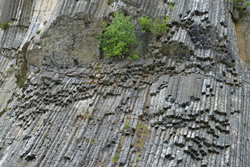 Der Basaltsteinbruch von Zlatý vrch ( Goldberg ) , Tschechien. 