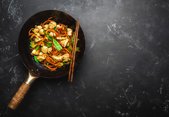 Stir fry chicken with vegetables