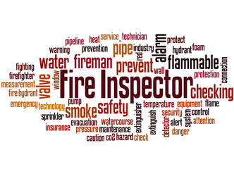 Fire Inspector word cloud concept