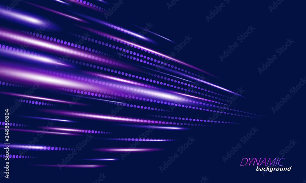 Wall mural abstract motion dynamic background. light and energy lines.