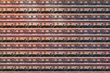 architectural pattern, balcony facade of an berlin house