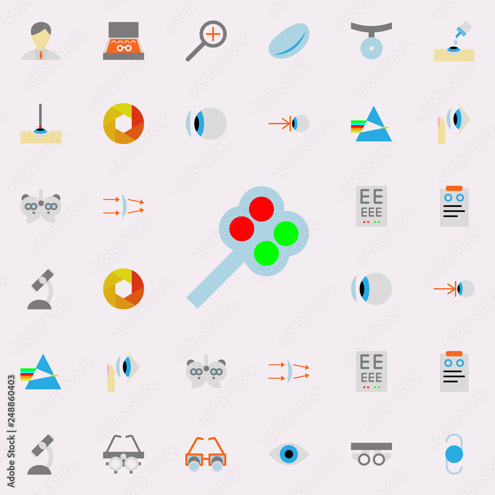 Poster filters illustration icon. optometry icons universal set for web and mobile