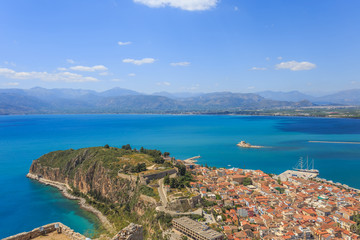 historical city center of Nafplion from above, Greece, Europe