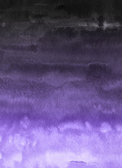 Violet ink and watercolor textures on white paper background. Paint leaks and ombre effects. Hand painted abstract image.