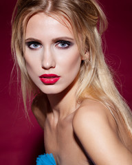 Fashion portrait of a young woman posing