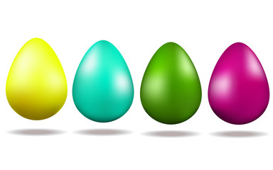 Set of Easter multicoloured eggs. Holiday. Traditions. Easter.