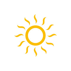 Sun symbols vector icon 