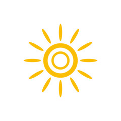 Sun symbols vector icon 
