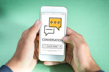 CONVERSATION CONCEPT ON SCREEN
