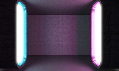 futuristic light portal