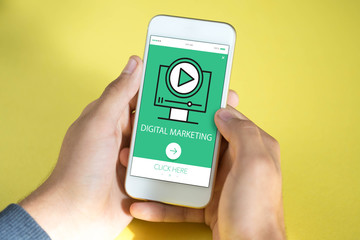 DIGITAL MARKETING CONCEPT ON SCREEN