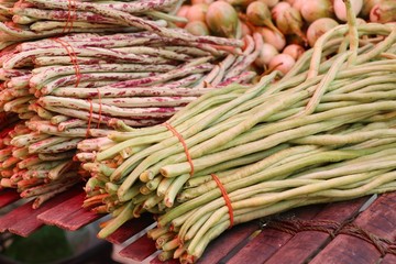 Long beans at market