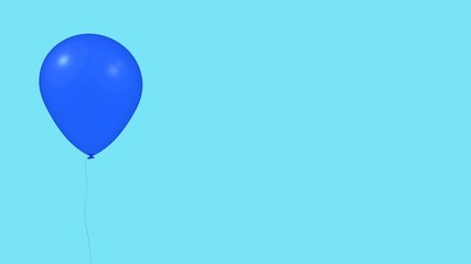  blue balloon on turquoise background