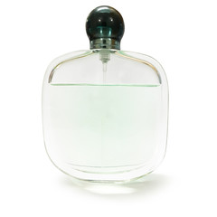 Perfume bottle on white background.